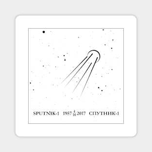 Sputnik (rich black white) Magnet