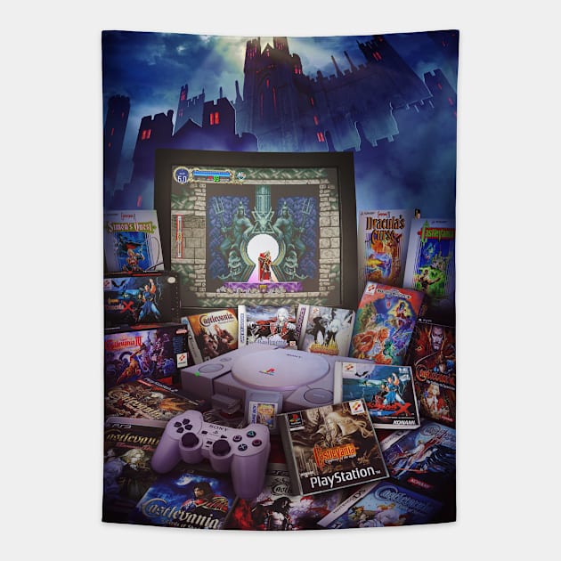 Playstation 1 - Castlevania Symphony of The Night Tapestry by Rachid Lotf