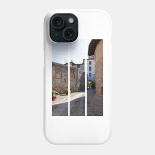 North Italy Life in the center of the lombard medieval city. Walking through narrow streets and walls. Sunny summer day. (vertical) Phone Case