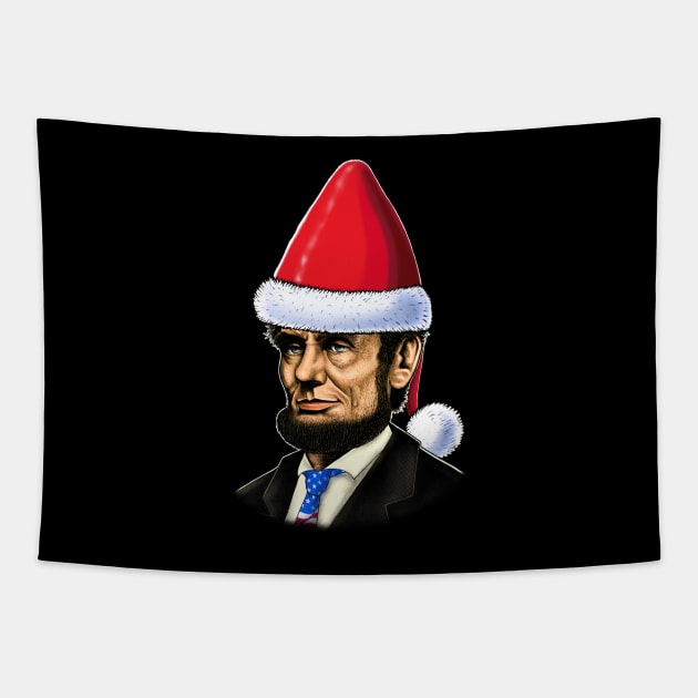 Abraham Lincoln merry Christmas Tapestry by Artardishop