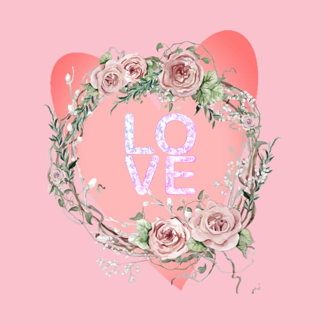 Flower Cron Love Script with heart by hippyhappy