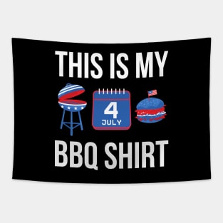 This Is My 4th of July BBQ USA Grilling Red White Blue Tapestry