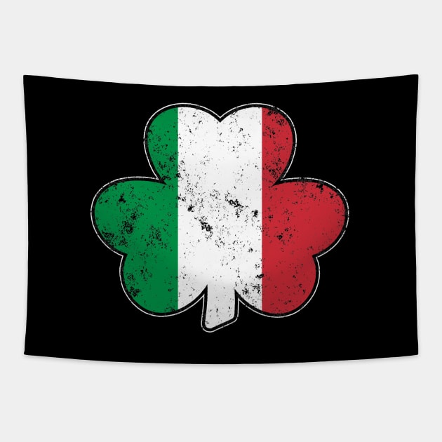 Irish Italian Shamrock Irish Italian Pride Italian Flag Tapestry by graphicbombdesigns