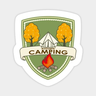 Autumn Camp fire sticker Magnet