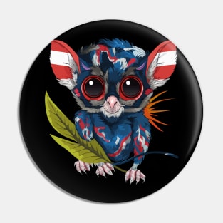 Patriotic Tarsier Pin