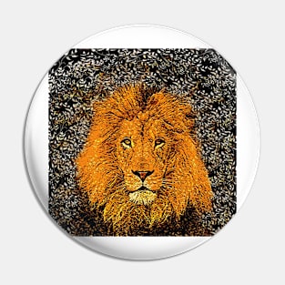 African Lion Pin