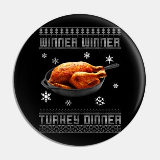 Winner Turkey Dinner PUBG Christmas Knit Pattern Pin