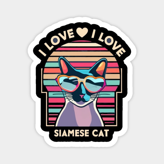 I love Siamese cat Magnet by KhaledAhmed6249