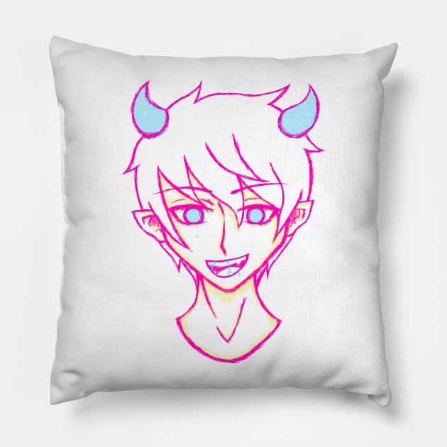 sinister the devil Pillow by tacothomas