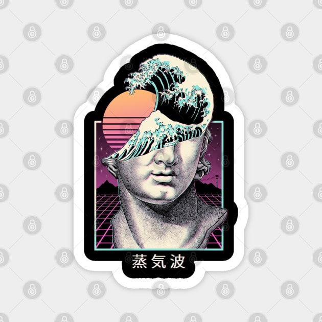 Great Vaporwave Back Print Magnet by Vincent Trinidad Art