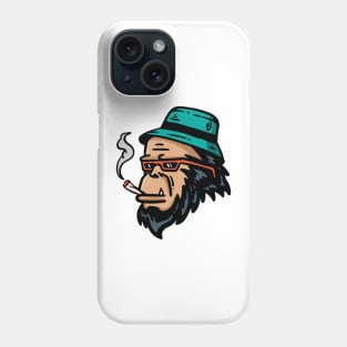 Chimpanzee smoking Phone Case