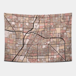 Las Vegas Map Pattern in Soft Pink Pastels Tapestry