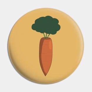 Carrot Illustration Leaves and Stems Pin