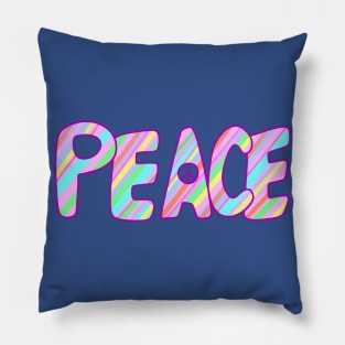 Pastel Rainbow Peace Pillow