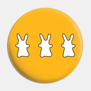 Three Bunny Rabbits black and white characters Pin