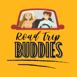 Road Trip Buddies - Couple (black) T-Shirt