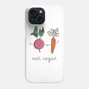 Cute doodle beetroot and carrot Phone Case