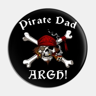 Pirate Dad Skull Crossbones Pin