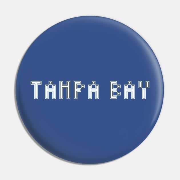 Pixel Hockey City Tampa Bay 2017 w Stylized Border Pin by gkillerb