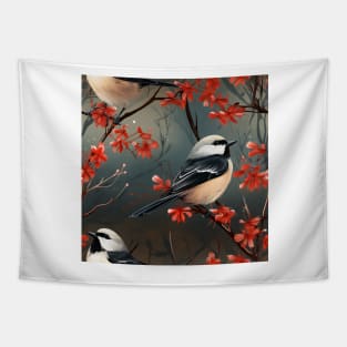 North American Birds - Titmouse Tapestry