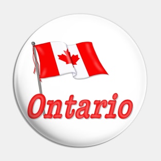 Canada Waving Flag - Ontario Pin