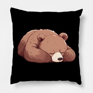 Sleepy Grizzly Bear - Grizzly Bear Pillow