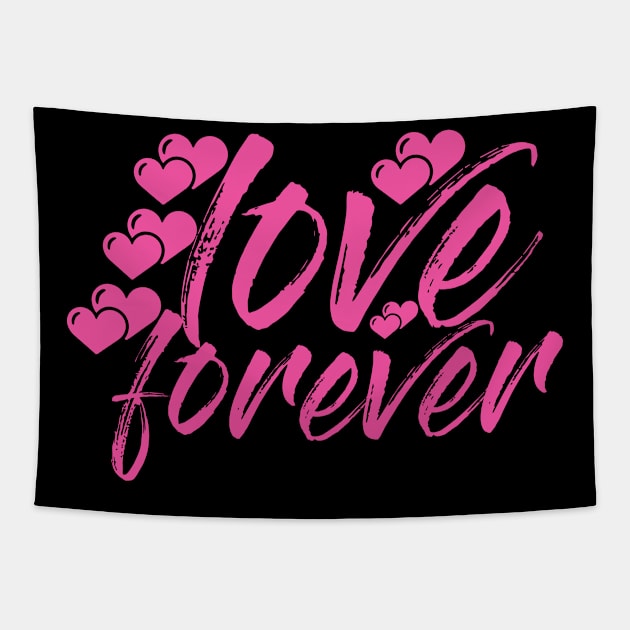 love forever valentine Tapestry by Designdaily