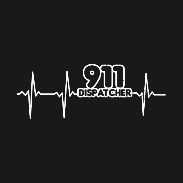 911 Dispatcher Shirt | Heartbeat ECG Gift by Gawkclothing