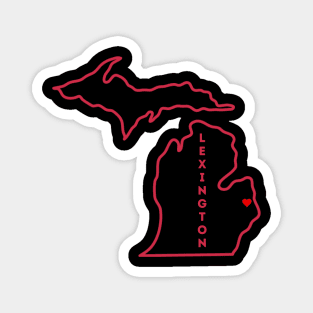 Lexington MI Love (red) Magnet