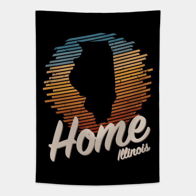 Vintage Illinois Home Tapestry by Ostakos