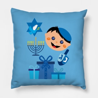 Cute Happy Hanukkah Pillow