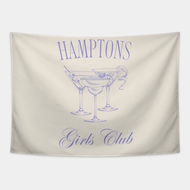 Country Club Aesthetic Hamptons Girls Club Tapestry by Asilynn