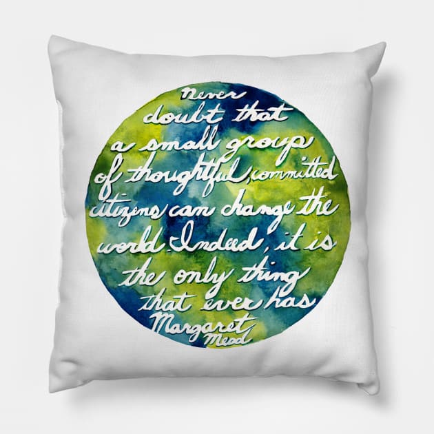 Margaret Mead Pillow by BonnieFillenwarth