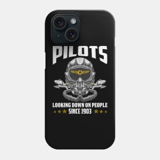 Funny Pilots Looking Down On People Since 1903 Pun Phone Case