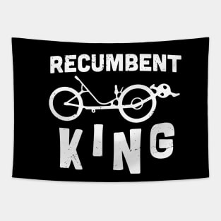 Recumbent king / recumbent bicycle gift idea / recumbent trike lover present Tapestry