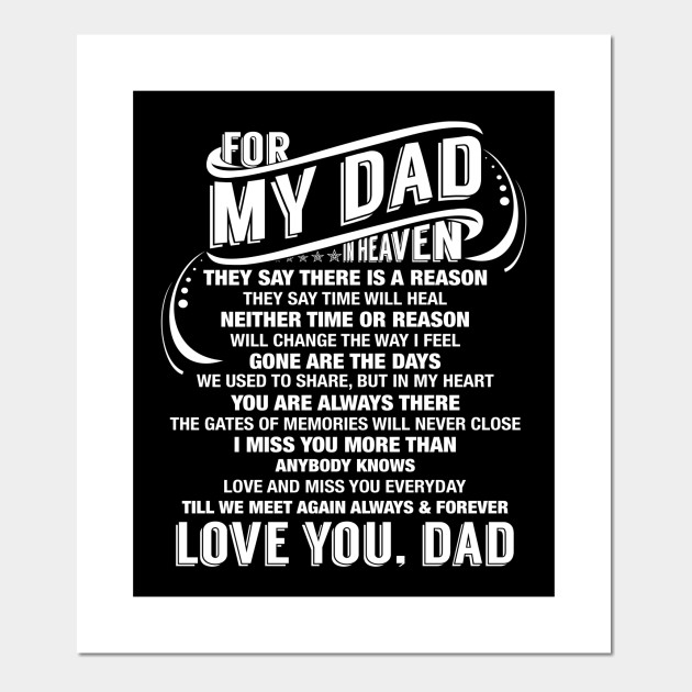 For My Dad In Heaven Unique Missing Daddy Father S Day Gift