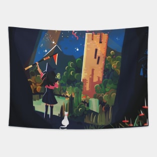 Little Witch Exploration Tapestry