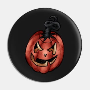 Orange Jack O Lantern sticker Pin