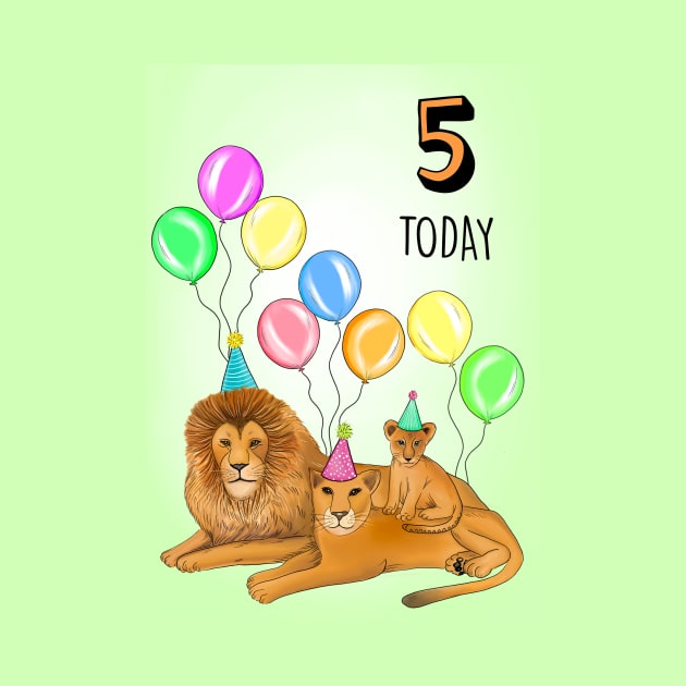 LION FAMILY 5TH BIRTHDAY by Poppy and Mabel