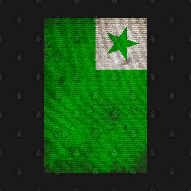 Distressed Esperanto Flag by Dracos Graphics