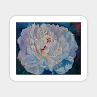 White Peony Magnet