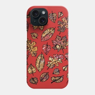 Orange Autumn Season Digital Painting Phone Case