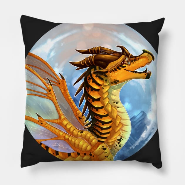 Wings of Fire - Cricket Pillow by Biohazardia