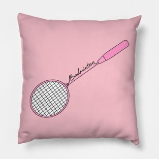 Badminton Racket of Badminton Player (Pink) World Badminton Day Pillow