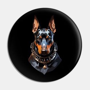 Doberman portrait Pin