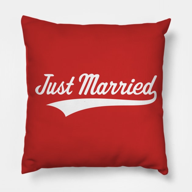 Just Married (Marriage / Wedding / Lettering / White) Pillow by MrFaulbaum