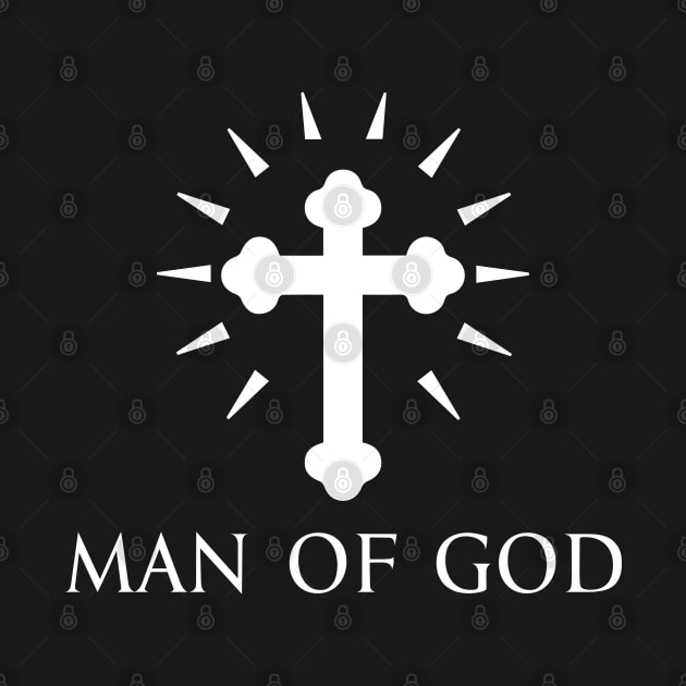 Man Of God - Cross Bottony - White - Christian Series 7W by FOGSJ