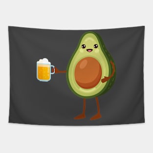 Avacado with beer. Tapestry