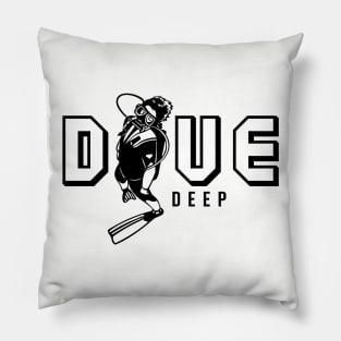 Dive Deep Office engineer programmer t-shirt funny saying Pillow