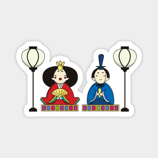 Colorful Hina Matsuri Dolls Magnet